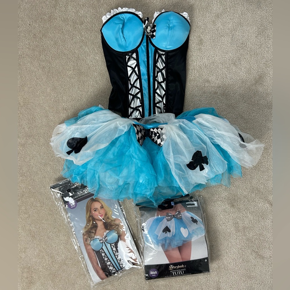 NWT Halloween Wonderland Costume (2 pieces Corset & Tutu) Size M/L